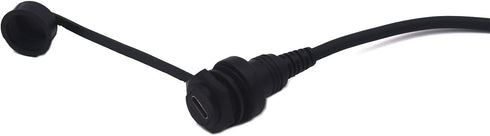 USB Type C Mount, 0.3 Meter USB C Male to Female Flush Mount Panel Mount Extension AUX Cable for Car Truck Boat Motorcycle Dashboard, Sync Chargin...