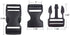 DGQ Quick Side Release Buckles 1" Wide 4 Packs Dual Adjustable No Sewing Clips Snaps Heavy Duty Plastic Replacement for Nylon Strap Backpack Fanny...