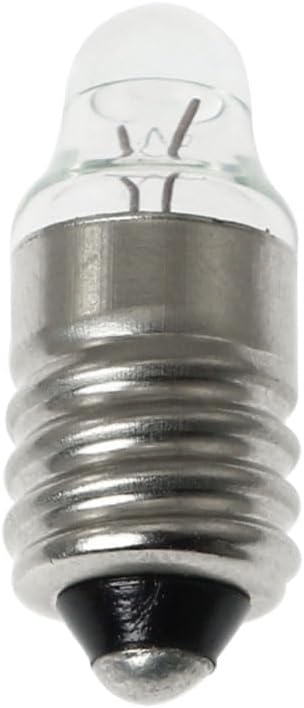 10PCS 2.5V0.3A Mini Screw Base Light Bulbs E10 Screw Base Flashlight Bulbs Light Mini Lamps Miniature Screw Base Light Bulbs for Home Experiment C...
