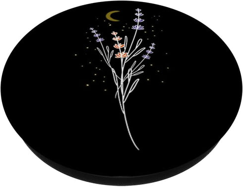 Moon Lavender Cool Satellite Cresent Luna Stargazer Gift PopSockets Adhesive PopGrip...
