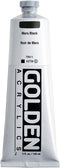 Heavy Body Acrylics by GOLDEN, Mars Black, 5 fl. oz. Tube, Professional Acrylic Paint, Opaque...