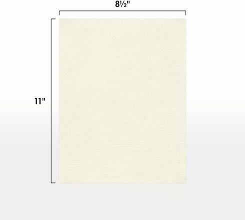 LUXPaper 8.5" x 11" Paper | Letter Size | Natural Linen | 80lb. Text | 50 Qty...