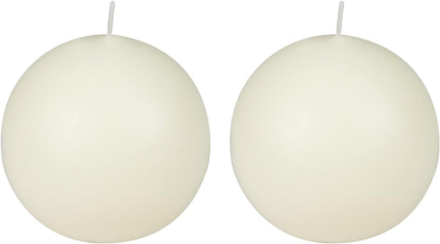 4 Inch Pale Ivory Ball Candles...