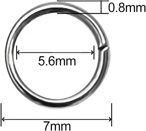 600 Pcs 304 Stainless-Steel Jump Rings for Jewelry Making Supplies Silver Open Jump Rings 21 Gauge 7mm Boxed Jewelry Findings Jump Ring for DIY Br...