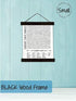 Black Wood & Canvas Wall Hanging Bathroom Word Search Forgot Phone Wall Art Small 12x14.5-Inch...