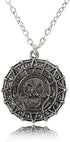 Mystart Pack of 3 Pirates of The Caribbean Necklace Aztec Skull Coin Medallion Necklace...
