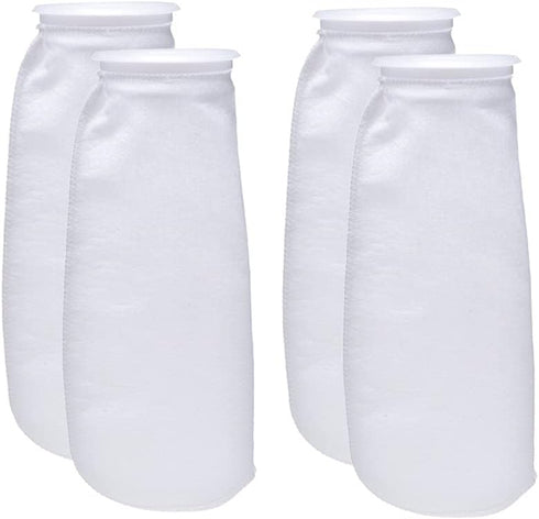 ALEGI Aquarium Filter Socks 4 inch by 14 Inch Long, 200 Micron - 4 Inch Ring Aquarium Felt Filter Bags - 4Pack...