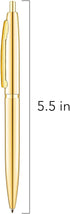 Unibene 6 Pack Gold Click Ballpoint Pens - Black ink Medium Point(1 mm), Metallic Retractable Pen Nice Gift for Business Office Students Teachers ...
