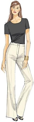 Vogue Patterns Misses' Custom-Fit Boot cut Pants, 14-16-18-20-22, Red...