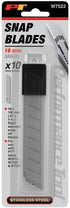 Performance Tool W7522 10pc Stainless Steel Snap Blade Replacement for Box Cutters and Floor Scrapers...