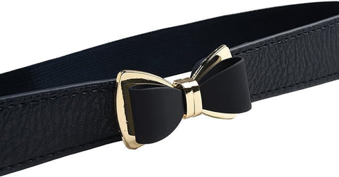 AKOAK Women's Tight Belt, Elastic Waist Buckle Belt, Artificial Leather Elastic Belt for Girls and Women, Alloy Buckle Elastic Waist Belt for Knit...
