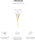 Gold Scissors 6.3 ", Craft Scissors with Stainless Steel Blade with Acrylic Clear Handle, All Purpose Office Scissors for Teachers, Cutting Shears...