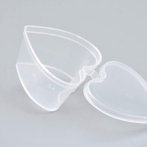 EXCEART 50 Pcs Transparent Heart Shaped Storage Containers Clear Heart Shape Plastic Storage Cases with Lids for Arts Crafts Storage Boxes Plastic...