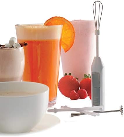 5pc Deluxe Cordless Mini Mixer - Mix Whip Stir Blend Beat Drink Frother...