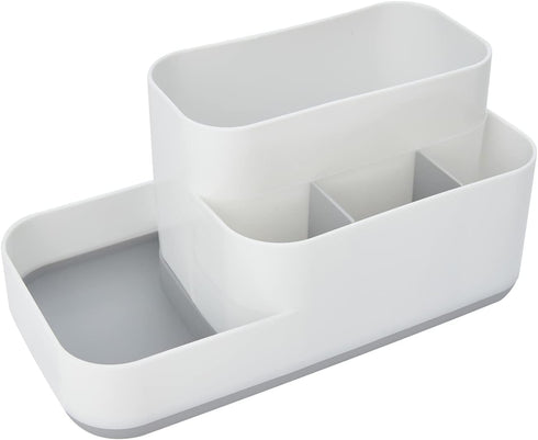 LETURE Desktop Storage Organizer, Pen Pencil Card Holder Box Container for Desk, Office Supplies, Vanity Table (White)...