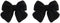 1 Pair Artist Bow Tie Ribbon Stud Earrings for Women Black Daily Bow Earring Jewelry (1 Pair Black)...