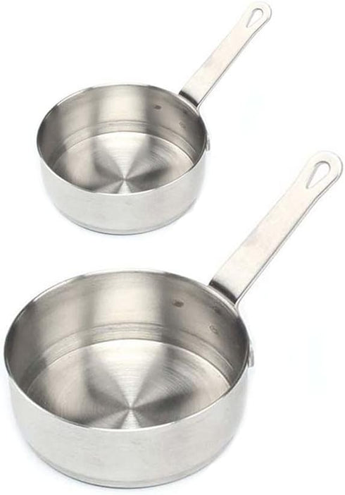 2PCS Stainless Steel Mini Sauce Pan, Sauce Mini Pot, Dipping Sauce Bowl, Cooking Sauce Cup with Handle, Restaurant Table Sauce Dish, Sauce Cooking...