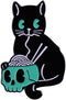 Gothic Skeleton Ramen Cat Enamel Pin Brooch badge for backpacks...