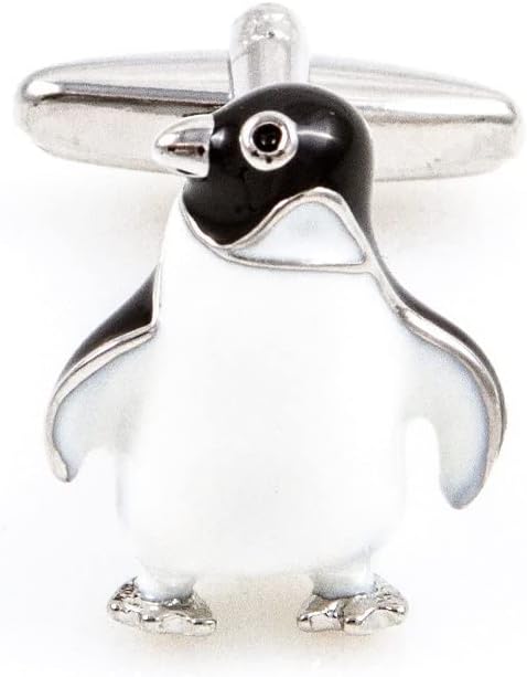 Penguin Formal Happy Dancing Feet Pair Cufflinks in a Presentation Gift Box & Polishing Cloth...