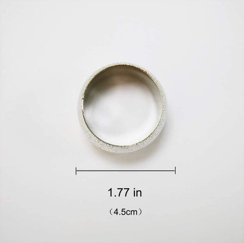 Silver Napkin Ring Set of 12, Metal Napkin Holders for Cloth Napkins Wedding Thanksgiving Party Christmas Dinner Table Decor (12 Pcs Silver Circle...