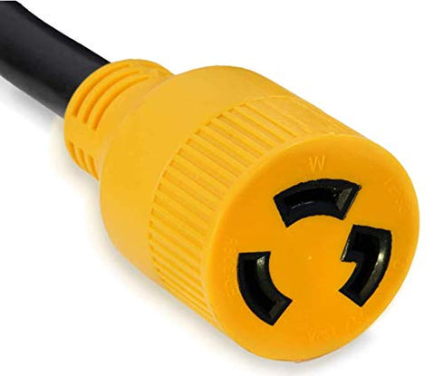 10 Gauge l5-30r to 5-15p, 20 Inch 10AWG Power Cord Plug Adapter 15Amp 5-15P Male to 30Amp L5-30R Female with Twist Lock...