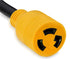 10 Gauge l5-30r to 5-15p, 20 Inch 10AWG Power Cord Plug Adapter 15Amp 5-15P Male to 30Amp L5-30R Female with Twist Lock...