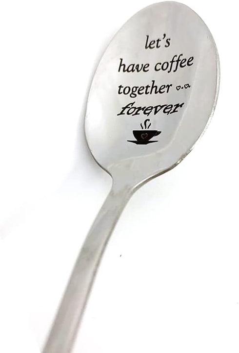 Anniversary Birthday Gift for Couple Gifts for Husband Wife Let's Have Coffee Together Forever Spoon Gifts for Boyfriend Girlfriend Coffee Spoons ...