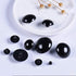 100 Pcs Assorted Sizes Sewing Black Eyes Sew On Plastic Safety Eye Half Ball Round Domed Buttons in Box for Crafts DIY...