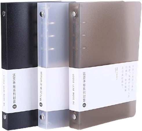 3 Pack A5 A6 B5 Round Ring Binder Cover 6-Ring 9-Ring PVC Binder Covers Refillable Notebook Loose Leaf Binder Protector (Inner Paper Not Included)...