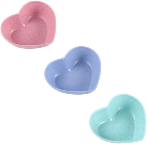 Heart Shape Appetizer Plates Eco-Friendly Mini Bowls Exiquisite Kitchen Supplies Fall Resistant Seasoning Dishes Soy Dipping Ketchup Sauce Dishes ...