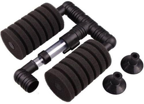 4X Dual Bio Sponge Filter for Betta Fry Aquarium Fish Tank Up to 30 Gallon ea. (Dual Sponge Filters 4-Pack)...