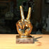 Nice purchase Hand Finger Gesture Desk Statues Fingers Sculpture Creative Home Living Room Cabinet Shelf Decoration (Victory Gesture in Gold)...