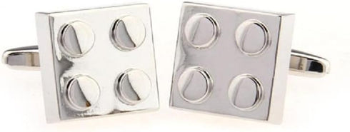 Building Block Pair of Cufflinks in a Presentation Gift Box & Polishing Cloth...