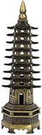 Tower Statue Tower Model Metal Alloy Pagoda Zen Garden Miniature Feng Shui Decoration for Office Home Desktop Ornaments Collectible Figurines...