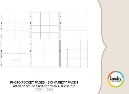 Becky Higgins Project Life - Big Variety Pack 1 Photo Pocket Pages 33.2 x 35.4 x 0.6 cm...