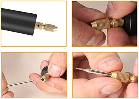 Pin Vise Hand Drill, for Jewelry Making, Manual Craft Electric micro Drill Sharp HSS Micro Mini Drill Bits Set, Precision Small Hand Drill For, Ro...