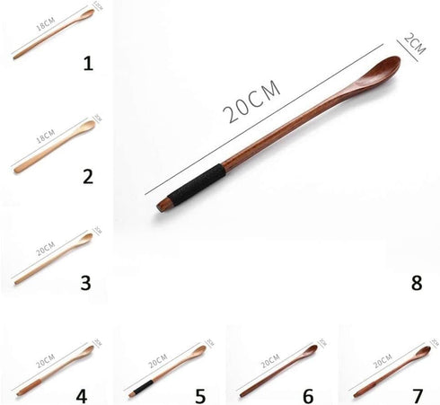 Honey Dipper Stick -Natural Wood Long Handle Spoons for Coffee, Tea Stirring Spoons -Dessert Iced Tea Cocktail Mixing Spoons for Home Kitchen -Che...