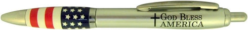 Patriotic Pens, God Bless America American Flag Design, 5 1/2 Inch, Pack of 6...