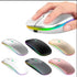 LED Rechargeable Slim Silent Mouse 2.4G Portable USB Optical Office Wireless Mouse (White)...