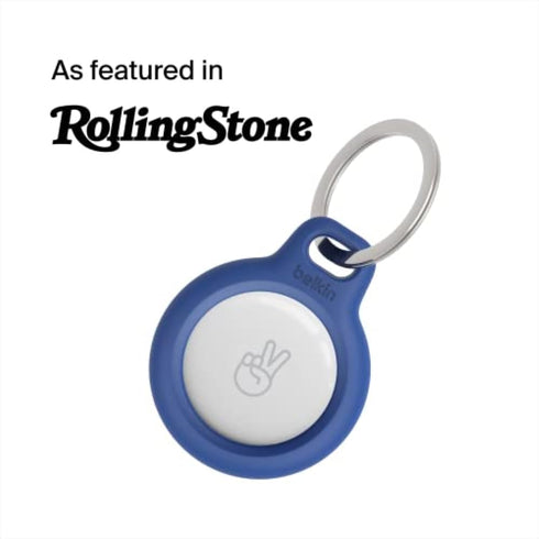 Belkin Apple AirTag Secure Holder with Key Ring - Durable Scratch Resistant Case With Open Face & Raised Edges - Protective AirTag Keychain Access...