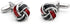 Fashion Knot Cuff Links Classic Red & Black Woven Ball Cufflinks with Gift Box...