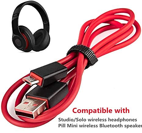 USB Charger Cable Replacement Power Supply Cord Micro USB Wire fit Beat by Dr Dre Powerbeats2 Powerbeats 3 Solo3 Solo2 Studio2 Studio3 Wireless He...