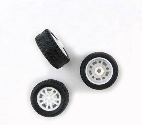 10pcs Toy Car Wheels 20mm Rubber Tire for 2mm Shaft DIY Model Accessories...