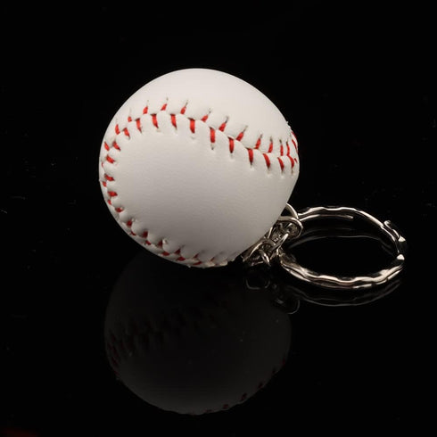 Baseball Keychain Bag Pendant Decorations Genuine Leather Mini Baseball Keyring Sports Keychain for Team, Sports Souvenir Favors and Gifts for Fri...