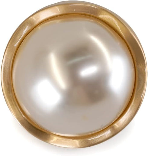 Matte Gold Faux Pearl Sewing Shank Buttons 20 Pcs - 18mm, 23/32"...