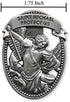 Silver Tone Zinc Alloy Archangel St Michael Protect Us Visor Clip, 2 1/4 Inch...