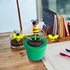 Reddish Orange Fashion Solar Powered Dancing Flower Toy Office Desk Car Decor Funny Electric Toy for Kids Sunflower Beetle Car Accessories Nice...