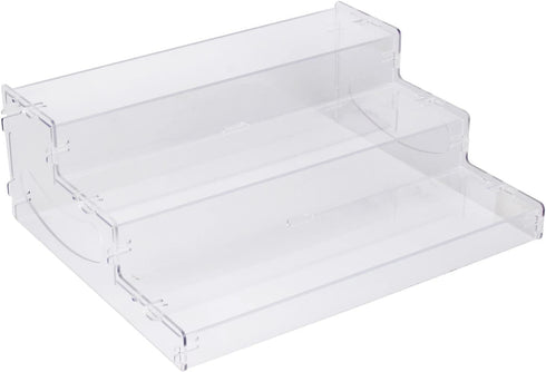 evron Pantry Organization and Storage Clear Plastics Spice Rack Organizer for Cabinet & Countertop (ASSEMBLY REQUIRED) 3 Tier Organizer Versatile ...