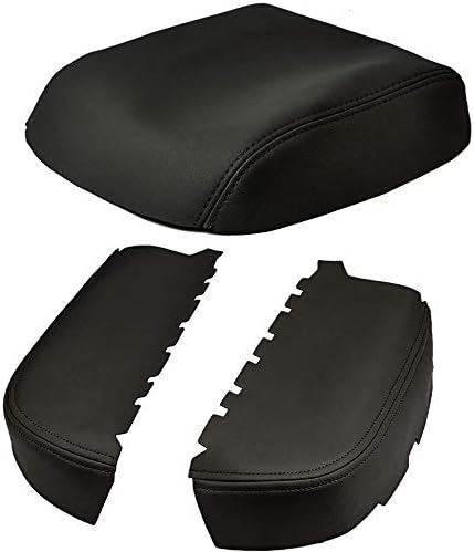 Center Console Cover Front Door Armrest Replacement Kit Fits for Pilot 2009-2015,Leather Cover Only (Black)...