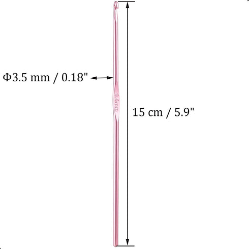 6Pcs 3.5mm Aluminum Crochet Hook Knitting Needles US Size E (Size 4) for DIY Yarn Craft,Nice Gift for Women Adults Kids Children Beginners (Pink)....